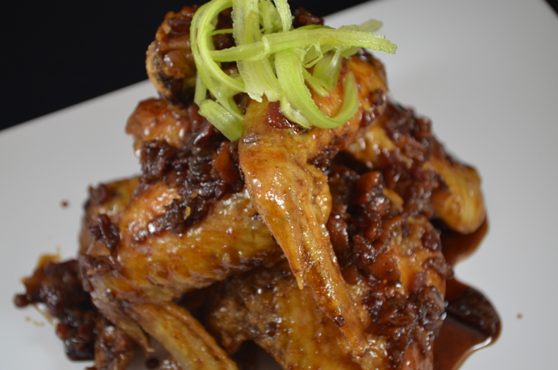 Chicken Wing Confit with Bacon Marmalade
